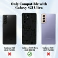 thumbnail image 2 of Compatible with Samsung Galaxy S21 Ultra 6.8 inch Case,Cute Butterfly Cool Black Solid Design,Soft Silicone Slim Thin Girly Phone Case Protective Shockproof Cover for Women Girls-Butterfly, 2 of 14