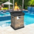 thumbnail image 3 of Patiojoy Outdoor 40,000BTU Propane Fire bowl Column Fire Pit Heater w/PVC cover & Lava Rocks, 3 of 6