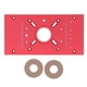 thumbnail image 1 of Placa De Inserción De Mesa De Enrutador, Accesorio De Placa Base De Sistema De Elevación De Aleación De Aluminio Para Carpintería, Escalas Dobles En La Superficie(rojo), 1 of 14
