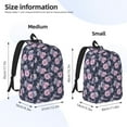 thumbnail image 3 of Rateoe Flowers Pattern Canvas College Laptop Backpack,Travel Daypack,Durable Rucksack Travel Notebook Bag School Backpack Book Bag for Men Women-Medium, 3 of 7