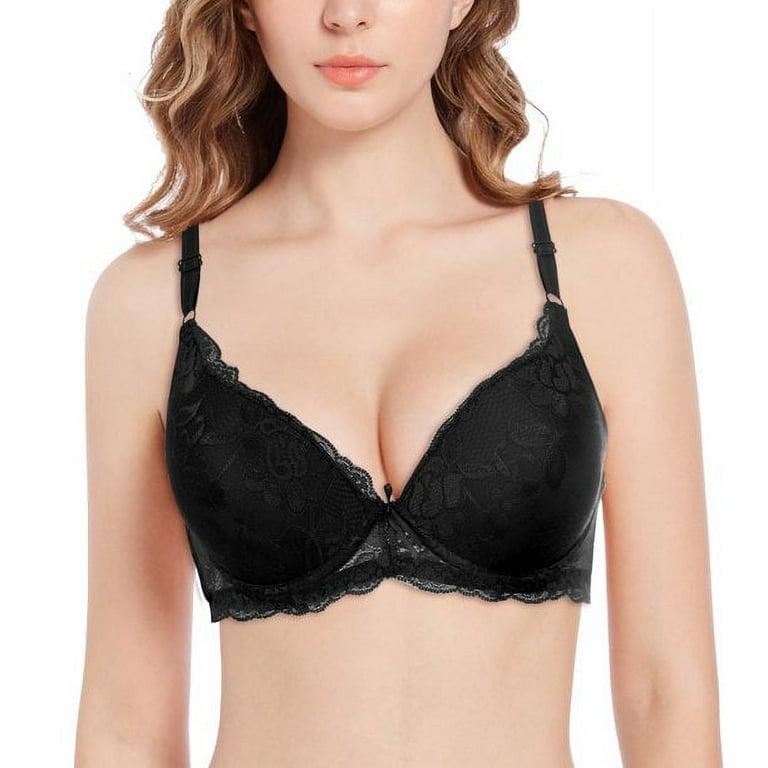 38B Bras for Women Underwire Push Up Lace Bra Pack Padded Contour Everyday Bras  B 38B 