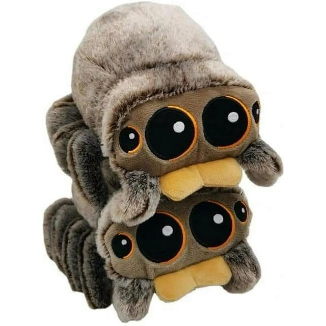 Araña de peluche de 6,9 pulgadas, araña saltarina, peluche de animal de peluche, suave y lindo, regalo para niños (A-2 piezas)