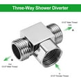 thumbnail image 6 of 3-Way G1/2 Outlet Shower Diverter Valve T-Adapter Shower Hose Tap Splitter Brass Bathroom Faucet Water Separator Tap Connector, 6 of 6