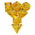 thumbnail image 2 of 7/Set Transparent Glitter Paper Polyhedral s Set RPG Set for Playing Entertainment Board Game RPG , azul Amarillo CUTICAT Dados poliédricos, 2 of 7