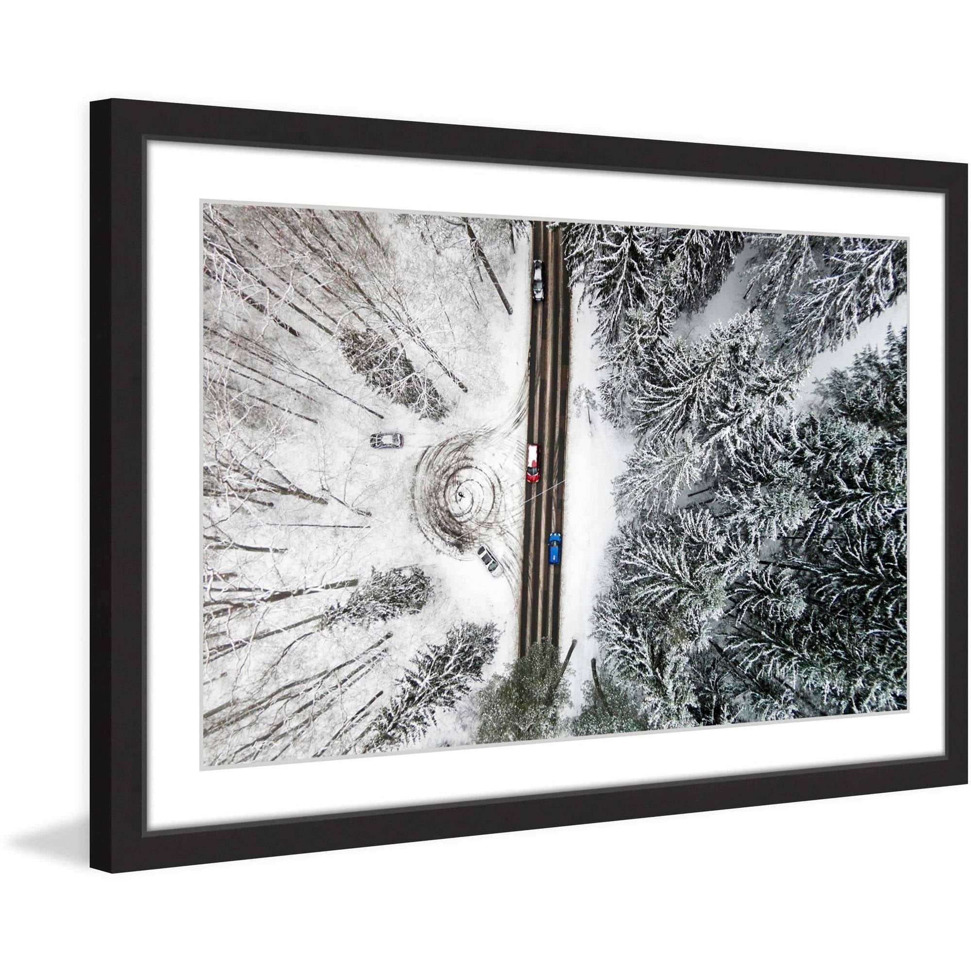 Marmont Hill "Frozen Trees" by Karolis Janulis Framed Painting Print