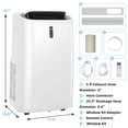 thumbnail image 3 of Yardi Yard 14000 BTU Portable Air Conditioner with APP and WiFi Control-White, Portable Air Conditioners,Portable AC Cools up to 350 Sq.Ft, 3 of 11