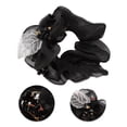 thumbnail image 3 of 1 Pc Scrunchies de Pelo Elegantes con Hojas y Flores para Mujeres y Niñas en Negro, 3 of 3