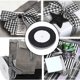 thumbnail image 2 of Cinta de raso ANGGREK con cable de rayas blancas y negras 3 rollos, 2 of 7
