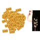 thumbnail image 1 of Anillos de trenza de pelo de mujer a granel Shamjiam 100 piezas Oro, 1 of 9