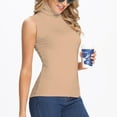 thumbnail image 4 of ANYFIT WEAR Womens Mock Turtleneck Tank Top Sleeveless SLim Fit Top Basic Solid Layer Shirt, 4 of 7