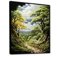 thumbnail image 2 of Designart "Forest Canopy Portrayed Trees in Harmony IV" Cottage Floater Framed Wall Art Print, 2 of 7