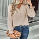 thumbnail image 4 of Tops sólidos de manga larga de ocio con cuello en V de verano a la moda para mujer Fridja  czfsfas4805, 4 of 9