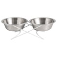 thumbnail image 1 of Cuenco de acero inoxidable para gatos y perros, cuenco para beber, cuenco para comida, protege las vértebras cervicales, 1 of 5