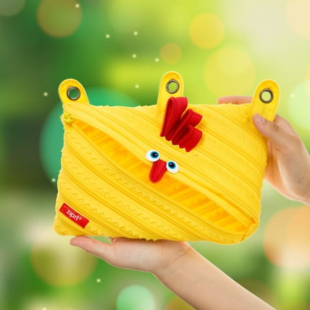 ZIPIT Animals 3-Ring Binder Pencil Pouch, Large Capacity (Chicken)