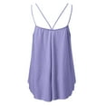 thumbnail image 3 of Vests for Women Summer Casual Fashion Tops Strap Chiffon Sleeveless Tank Top Long Compression Shirt 2x Shirts for Women 3xl Tops for Women Big Tops 2xl Crop Top Exercise Top Flare Camisole Lace, 3 of 4