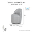 thumbnail image 2 of Furniture of America Jaine Modern Fabric Curved Back Swivel Dining Side Chair, Taupe, 2 of 7