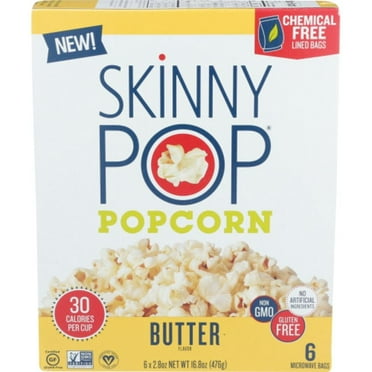 Skinny Pop Butter Microwave Popcorn 6 ct