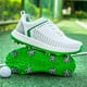 thumbnail image 5 of Zapatillas de golf para hombre, impermeables, para entrenamiento deportivo al aire libre, con 8 clavos., 5 of 5