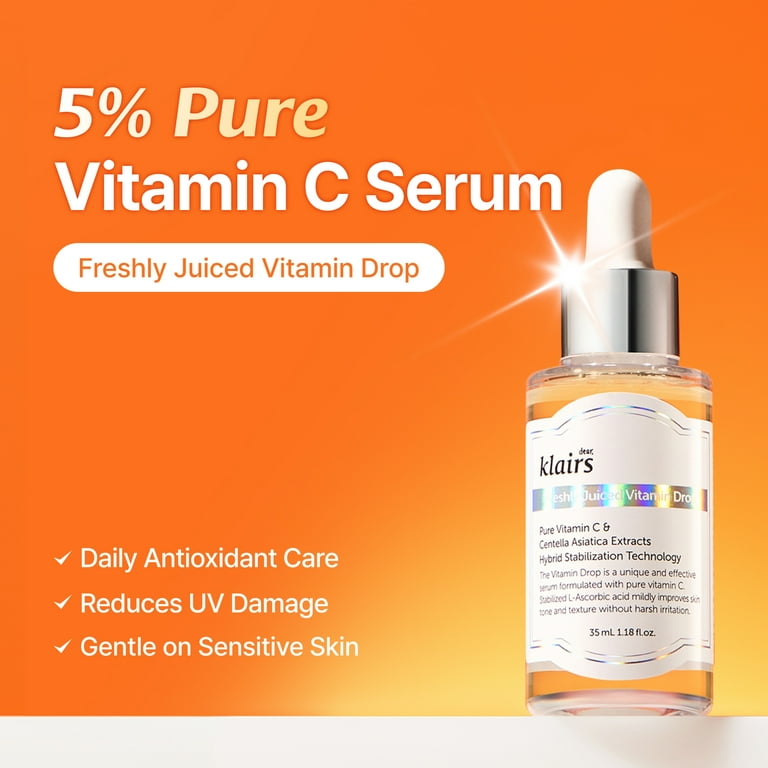 Klairs Freshly Juiced Brightening Vitamin C Drop, 1.18 Fl Oz for