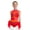 Red, variant on Girls Feather Skirt Leotard Latin Jazz Dance Dress Color Block Sleeveless Jumpsuit with Rhinestones Cutout Back Blue 8