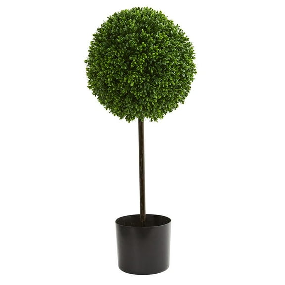 Nearly Natural 2.5' Boxwood Ball Artificial Topiary Tree UV Resistant (Indoor/Outdoor)