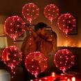 thumbnail image 3 of Globos luminosos, 10 paquetes de 24 pulgadas (61 cm) para San Valentín con luces LED de 9.8 pies (3 m) para San Valentín, bodas, Navidad y fiestas de cumpleaños (rojo), 3 of 5