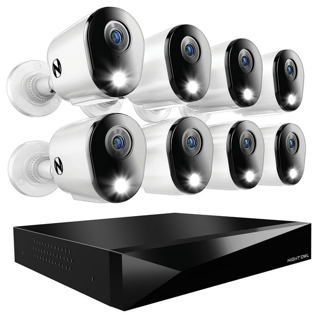 Night Owl 2K Cameras with 2TB DVR Security System, 8pk.