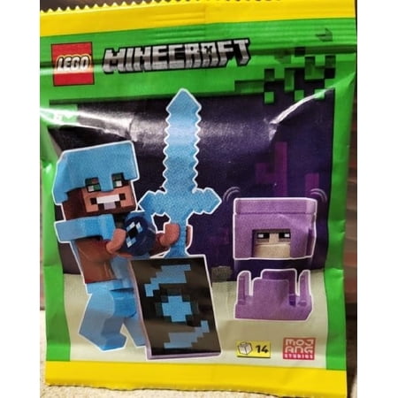 LEGO Minecraft: Ender Knight Minfigure with Sword with Shulker - Ages 6+