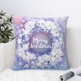 thumbnail image 6 of Rateoe Round Snow Merry Christmas Pattern Throw Pillow Cover Premium Pillow Stuffer Sham Square for Decorative Cushion Bed Couch Sofa(Pillow insert not included), 6 of 8