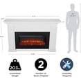 thumbnail image 4 of Real Flame Alcott 75" Landscape Electric Fireplace in White, 4 of 9