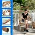 thumbnail image 6 of Dextrus Outdoor Patio Egg Chair, All-Weather Rattan Basket Chair with 480lbs Capacity, Cushion Cocoon Chair - Beige, 6 of 8