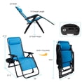 thumbnail image 2 of Costway Fauteuil Inclinable Pliant Robuste pour Patio 2 Pcs Bleu, 2 of 10