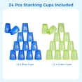 thumbnail image 6 of 24Pcs Sport Stacking Cups, Speed Training Game for Challenge Competition, Plastic Stacking Cups, Classic Family Game for Adults, Blue+Green, 6 of 6