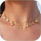 thumbnail image 1 of Collar con dije inicial para mujer, collares con letras de concha, colgante con dijes dorados, estilo bohemio de verano, 1 of 5