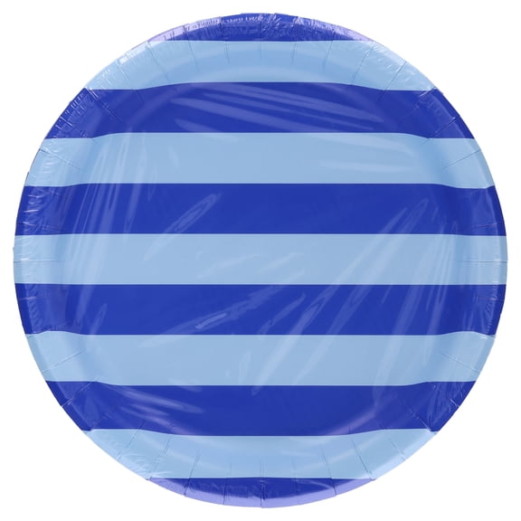 Striped Disposable Paper Plates, 9", Blue, 20 Count, by Way To Celebrate