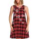 thumbnail image 1 of Fotbe Red Buffalo Plaid Vestido de Verano sin Mangas para Mujer – Vestido Midi Línea A, Estilo Camiseta Floral, Vestido Playero Casual y Fluido, 1 of 7