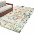 thumbnail image 2 of Spring Floral Area Rugs 4x6 for Living Room, Summer Farmhouse Vintage Botanical Non Slip Washable Rug Runner, Low Pile Indoor Floor Carpet Mat Bathroom Rugs for Bedroom, Kids Room, 2 of 9