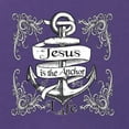 thumbnail image 2 of Wild Bobby, Jesus Is The Anchor Of My Life, Inspirational/Christian, Women Slim Fit Junior Tee, Purple Rush, XX-Large, 2 of 4