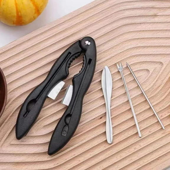 Niriyo Seafood Crackers & ForksâStainless Crab & Lobster Tools For Bbq Boils, Party-Sized Shelling Kit For Backyard Feasts