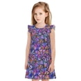 thumbnail image 1 of Fotbe Watercolor Butterflies Vestido de Dormir para Niñas de 3 a 10 Años, Mangas Cortas, Estilo Princesa, Pijama Camisón con Mangas Voladas-XX-Large, 1 of 6