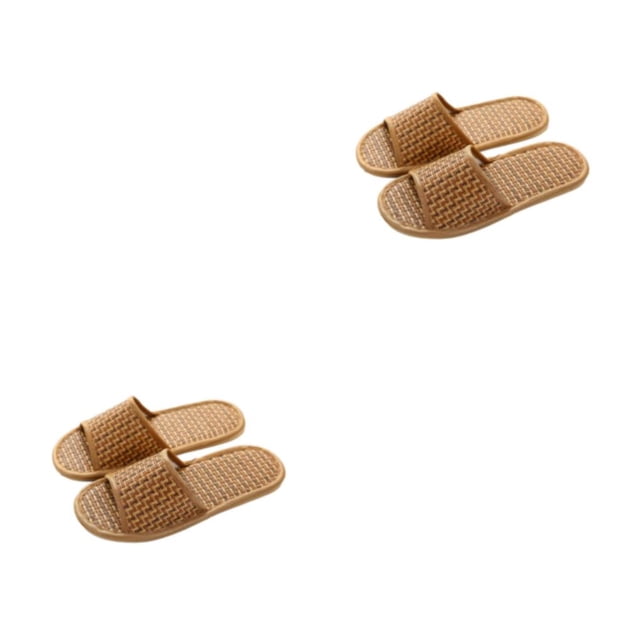 Qarigey 1 par de zapatillas de bambú para interiores de Hotel, sandalias informales con punta abierta para hombres y mujeres Type6 NO6