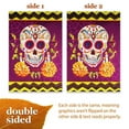 thumbnail image 5 of G128 Garden Flag Day of the Dead Decoration Sugar Skull 12"x18", 5 of 8