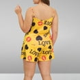 thumbnail image 4 of Xysaqa 2 Pack Womens Pajama Sets Sleeveless Cami Tank Top with Shorts Pajama Set Soft Sleepwear Love Heart Printed Pjs Loungewear Sets Plus Size 3X 4X 5X Valentine's Day Outfits Yellow Xxl, 4 of 4