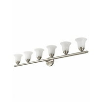 6 Light Bathroom Light in Traditional Style 48 inches Wide By 8 inches High-Brushed Nickel Finish Bailey Street Home 218-Bel-1653382