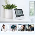 thumbnail image 2 of Tignapoo Digital Temperature and Humidity Monitor HTC-1 - White, Battery Not Included, Displays Time, Max/Min Memory, 12/24 Hour Format, Wall Mountable or Desk Stand, Accurate Measurement Range -10, 2 of 7