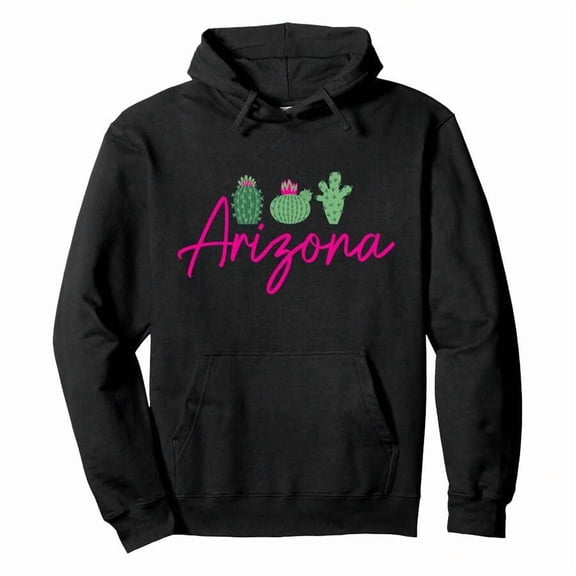Arizona Cactus Sweet AZ Pride Pullover HoodieMen's Hoodies, Outdoor Everyday, Street Fashion