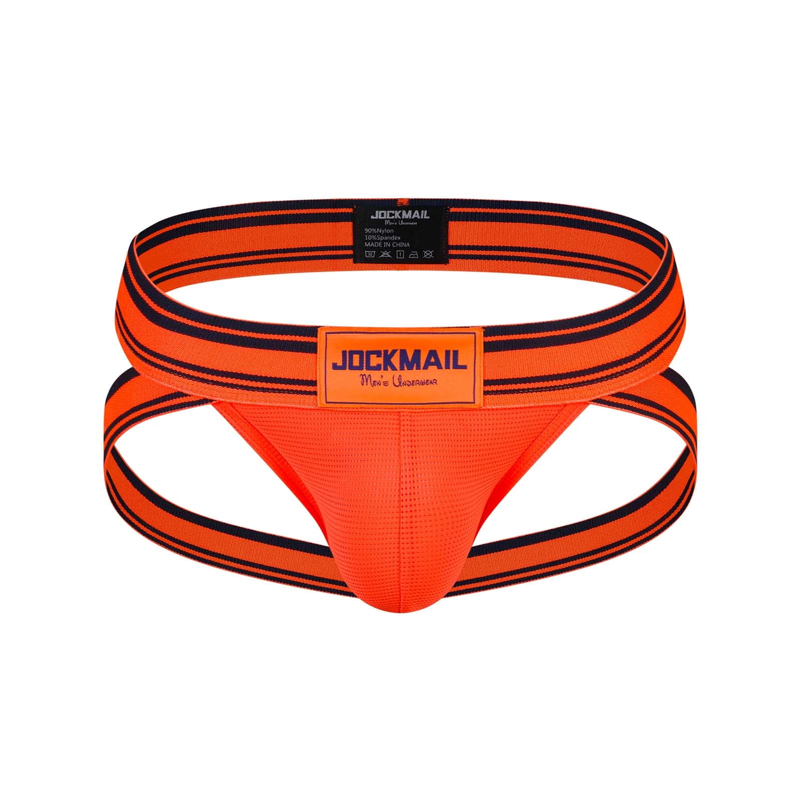 Eryao Mens Jockstrap Underwear Low Waist Mesh Breathable Hollow Out