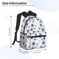thumbnail image 2 of Easygdp blue Snowflake Prints Mochila Casual para Portátil, Mochila para Escuela, Viajes, Negocios, 2 of 6