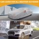 thumbnail image 2 of Unique Bargains 1 Pc Cubierta de Automóvil Universal Impermeable para Todo Clima Protección Exterior Completa Anti-UV Sol Lluvia para Sedán de Hasta 165", 2 of 5