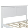thumbnail image 3 of Full Size Platform Bed, Modern Solid Wood Full Platform Bed Frame with Headboard&Center Support Legs, No Box Spring Needed, White, 3 of 7